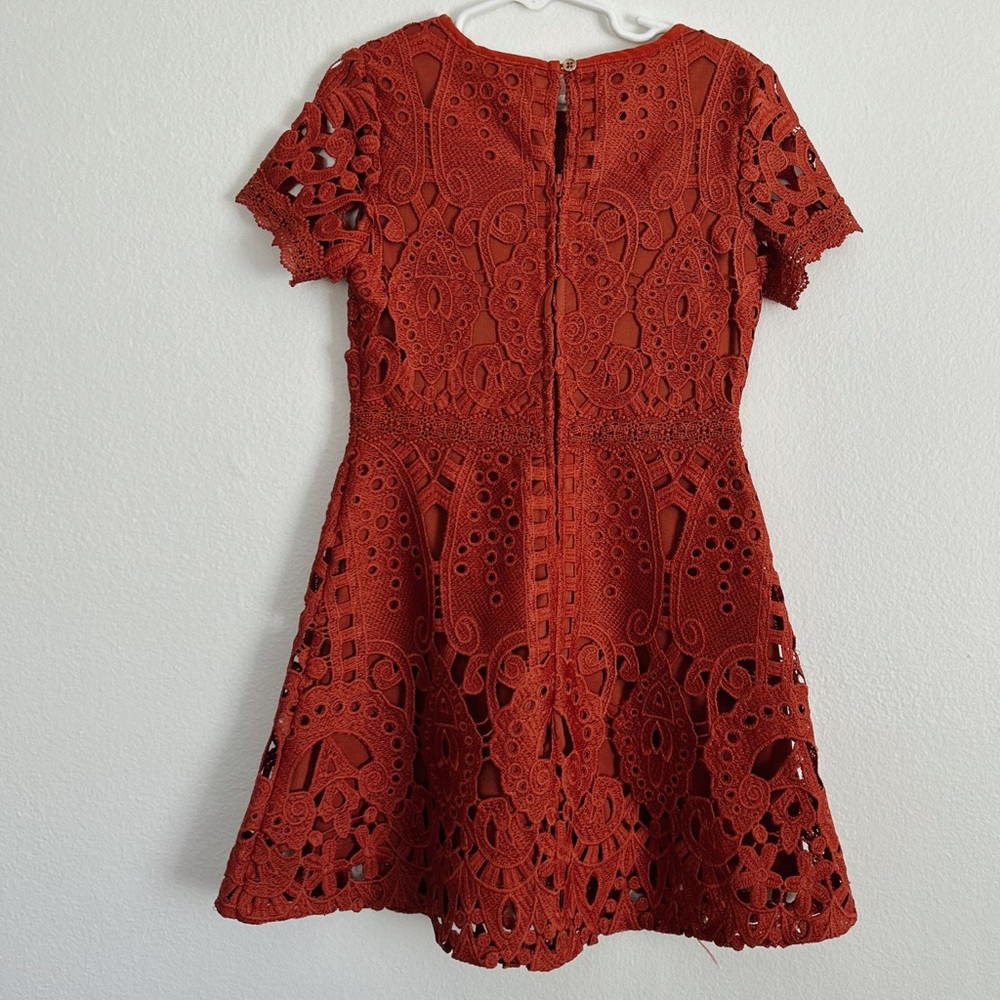 Gianni Bini Girls Orange Dress Size 6 - Picture 2 of 5